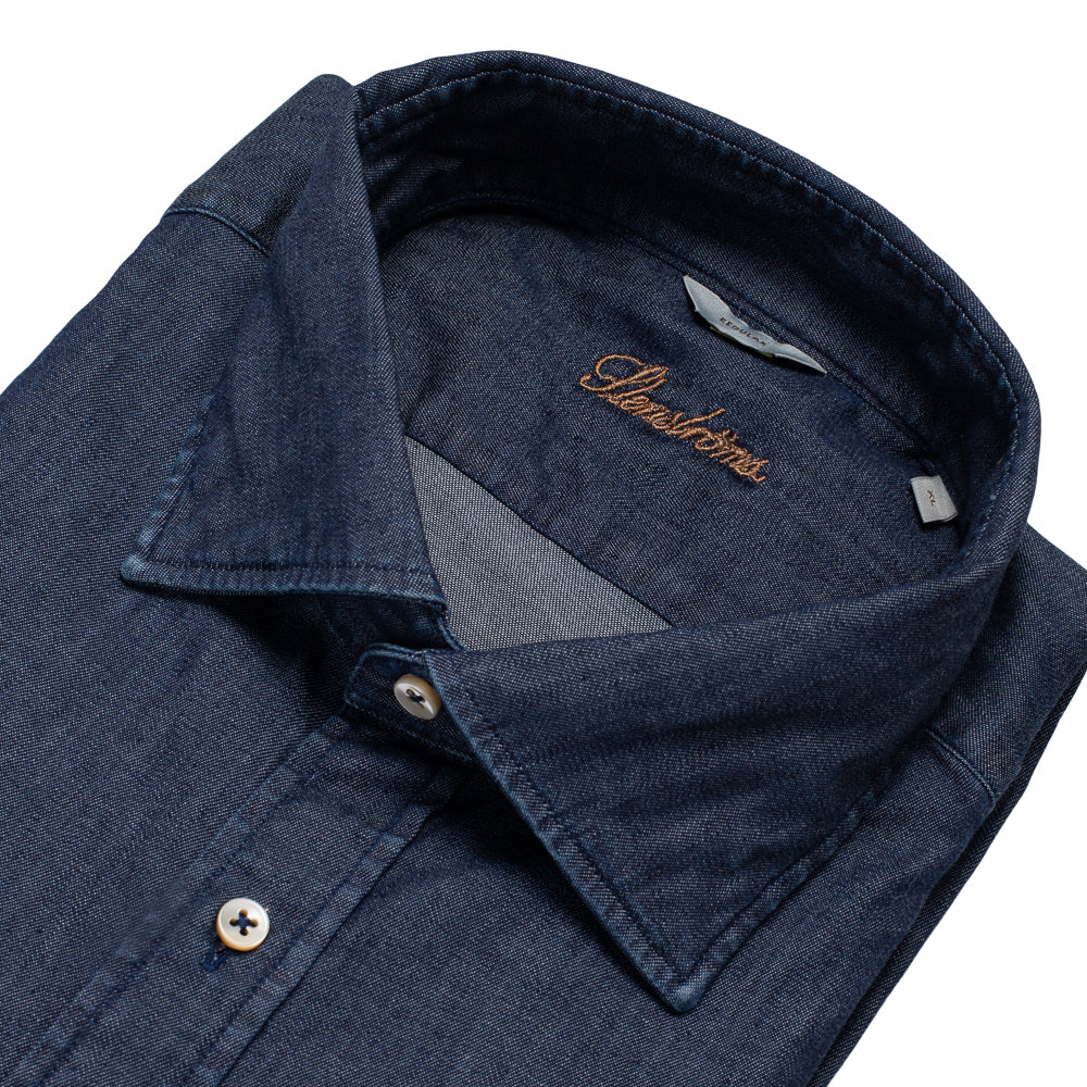 Denimskjorte - Regular - Mørk denim
