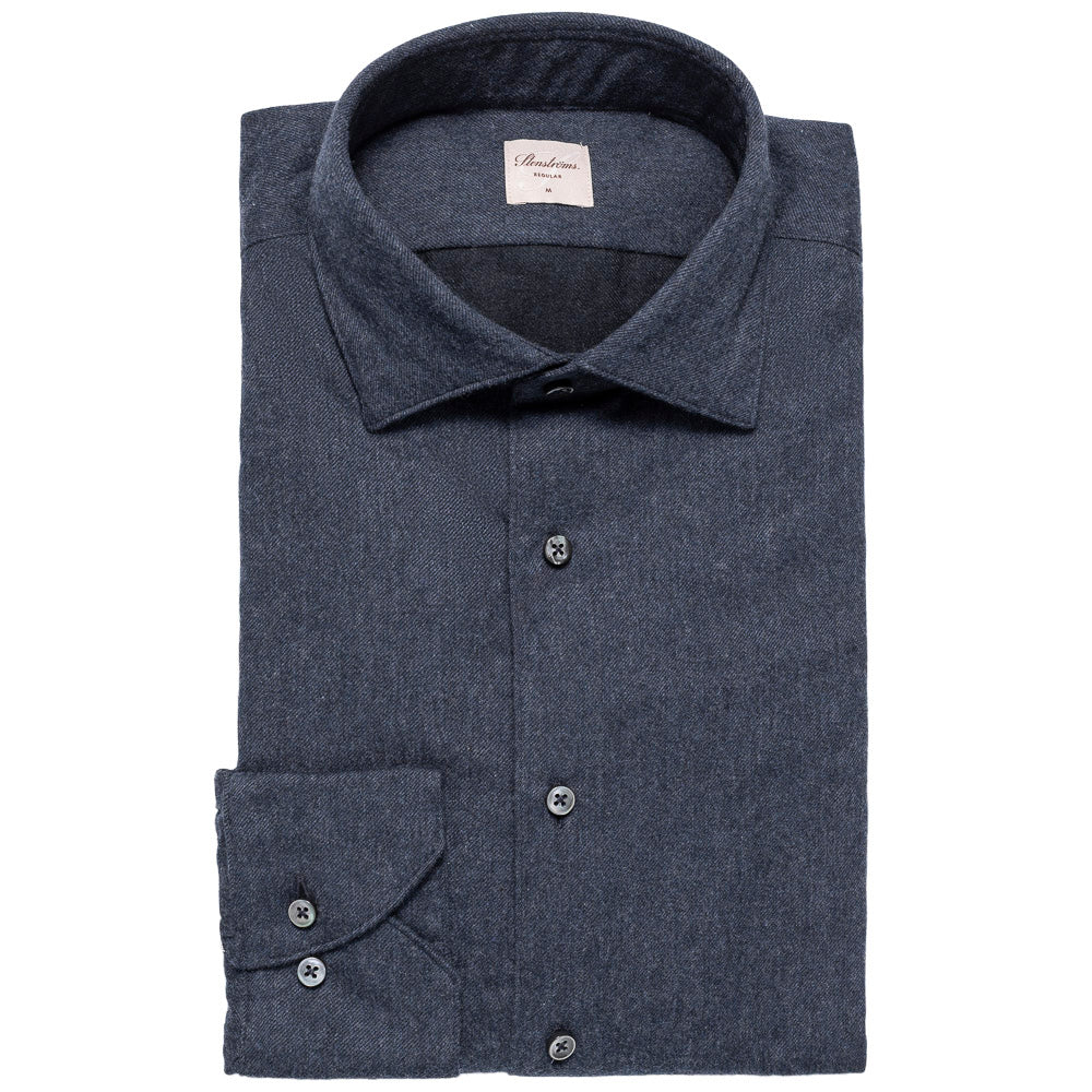 Flanellskjorte - Regular - Navy