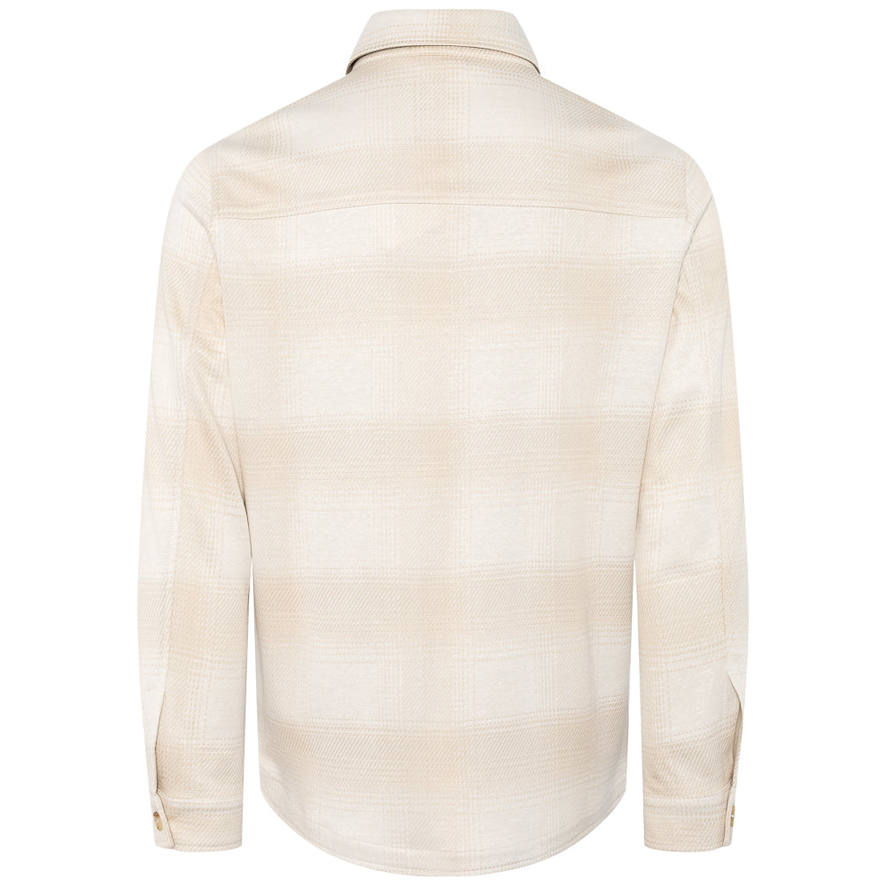 Overshirt - Lys beige rutet