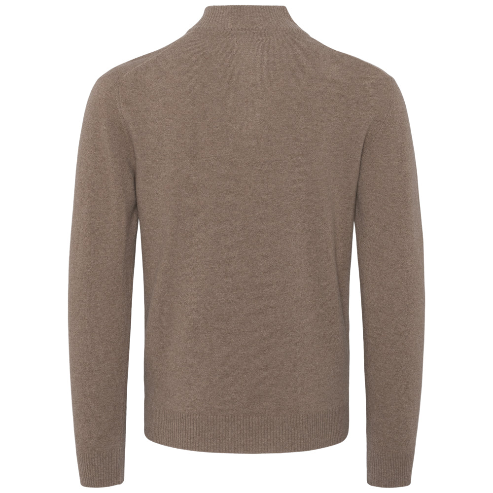 Half zip - Mørk beige