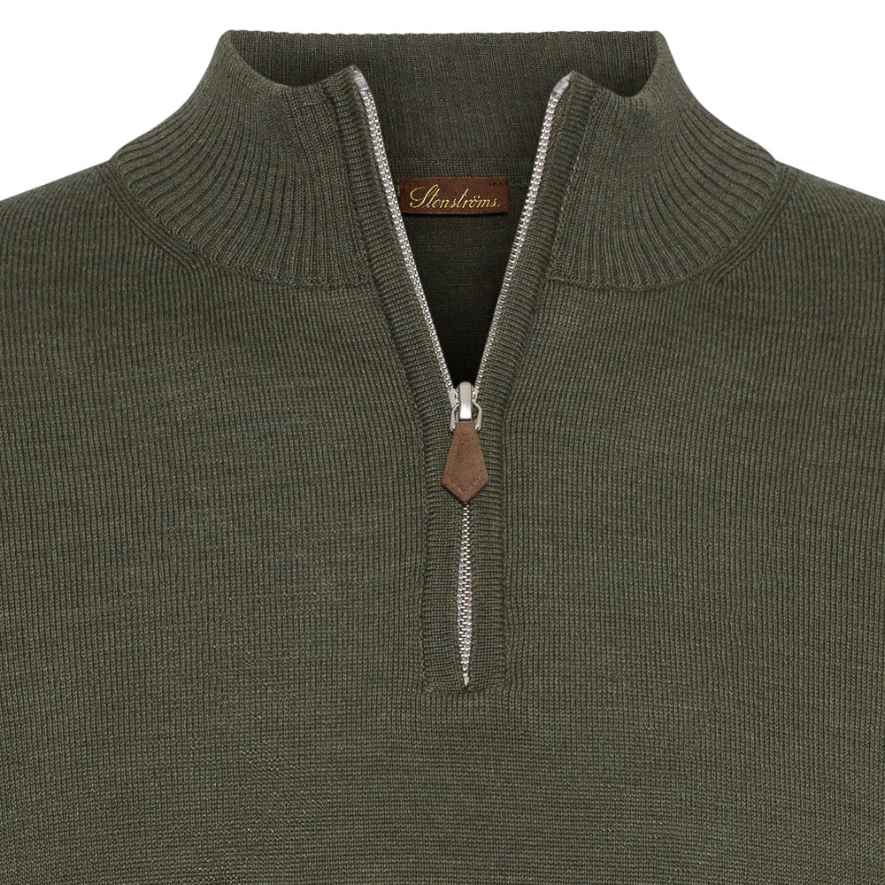 Half zip - Mørk grønn