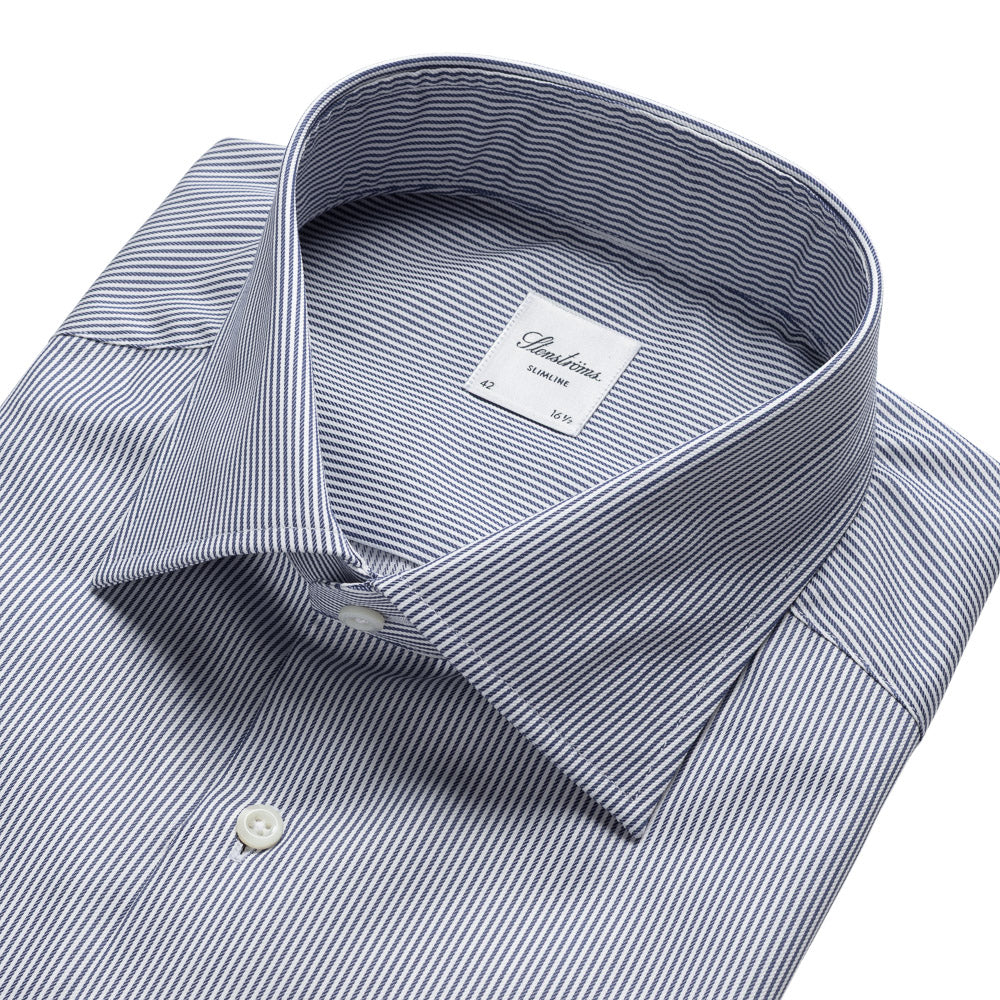 Skjorte - Slimline - Navy stripet