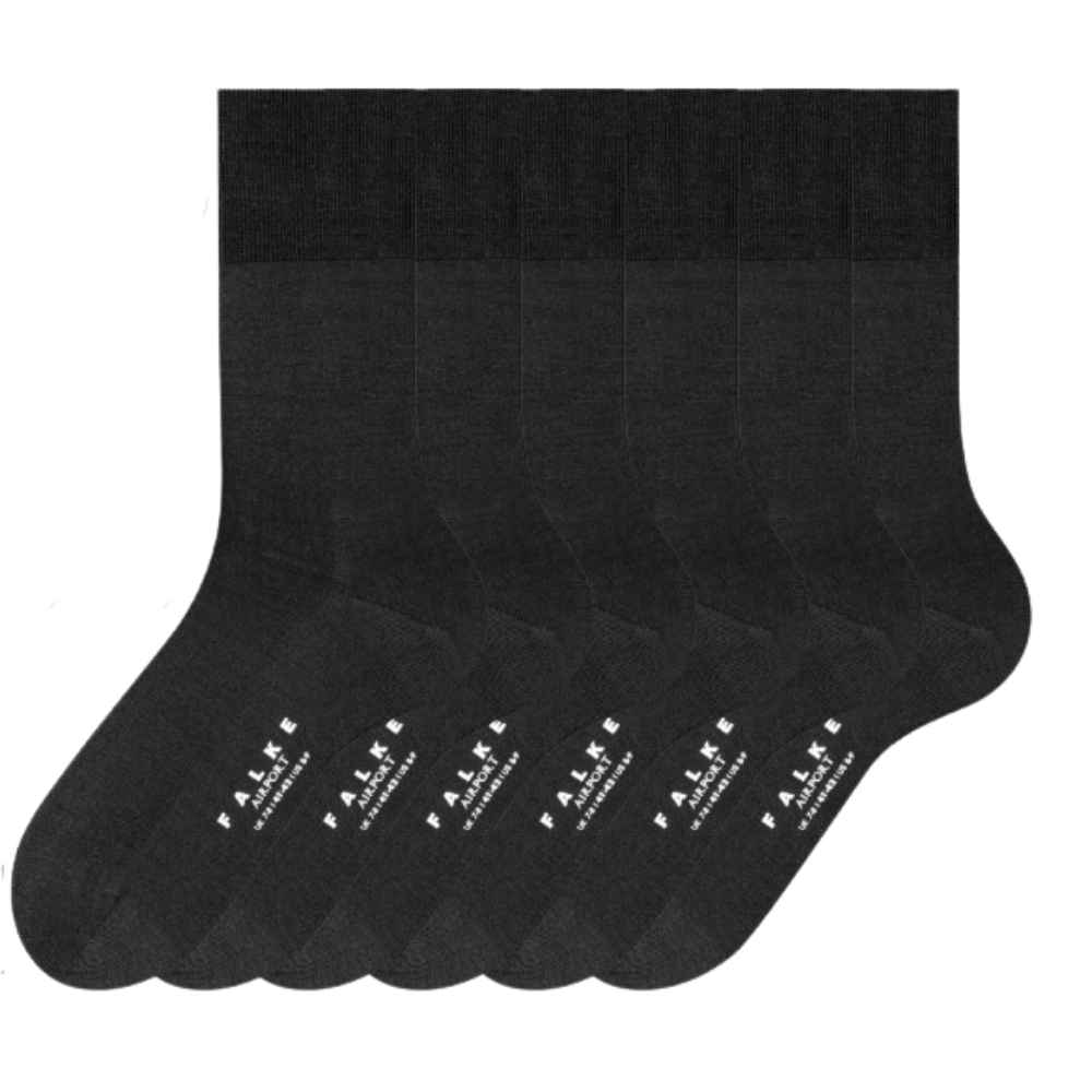 Airport - Wool blend - Sort - 6-pack