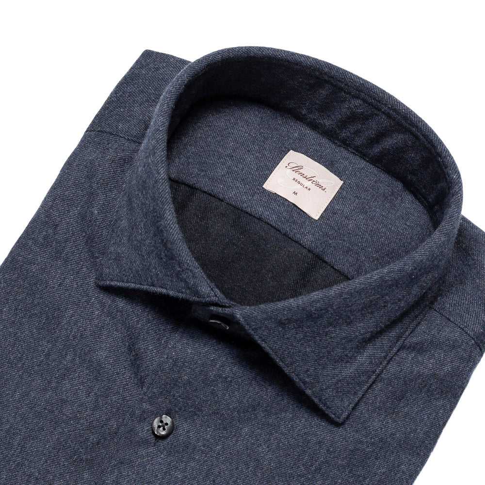 Flanellskjorte - Regular - Navy