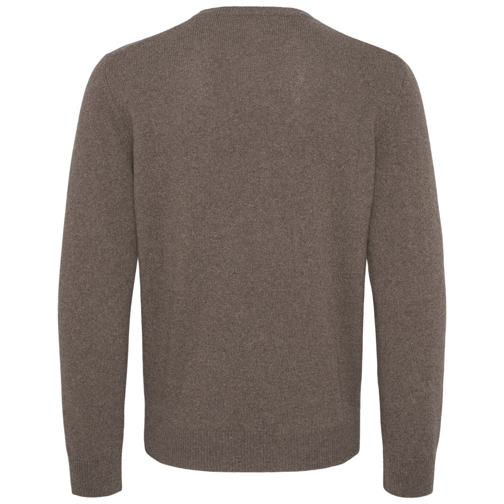 Rundhals genser - Brun