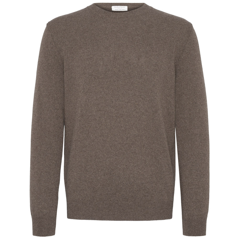 Rundhals genser - Brun