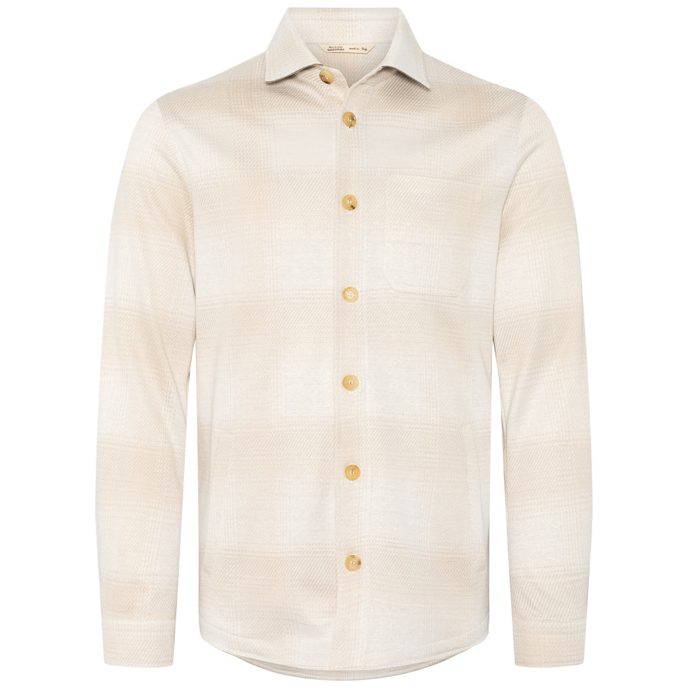 Overshirt - Lys beige rutet