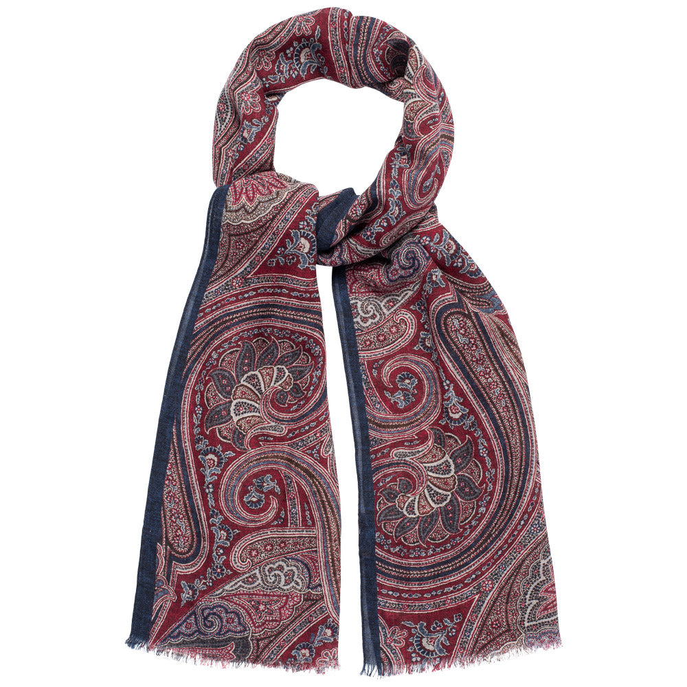 Skjerf - Cortina - Burgunder paisley
