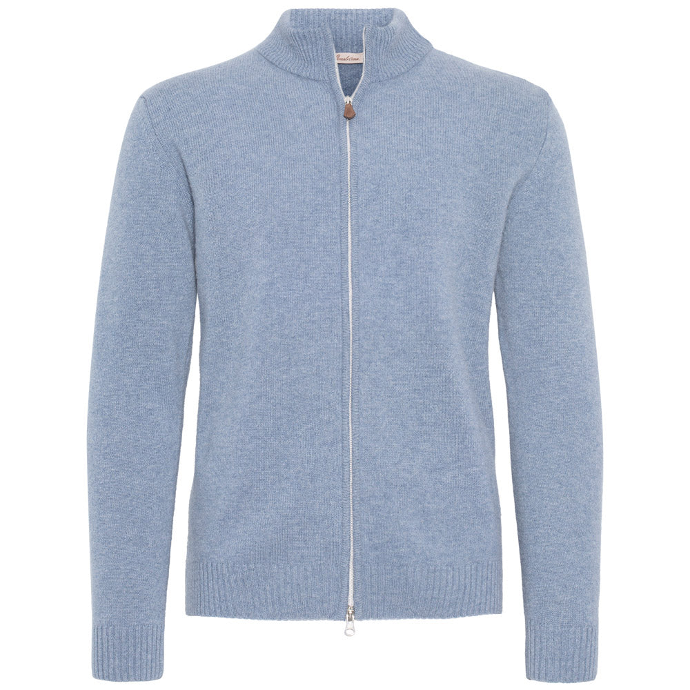Full zip - Lys blå