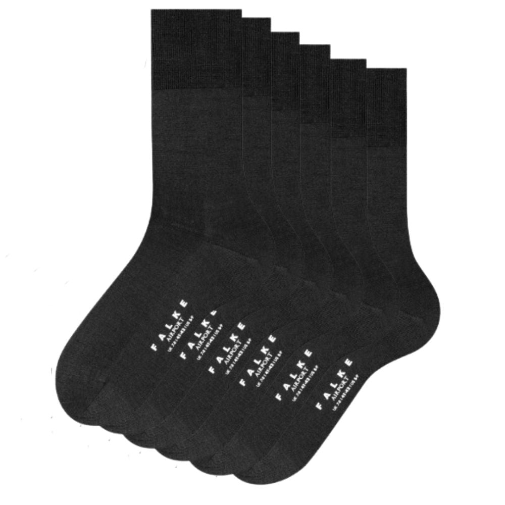 Airport - Wool blend - Sort - 6-pack