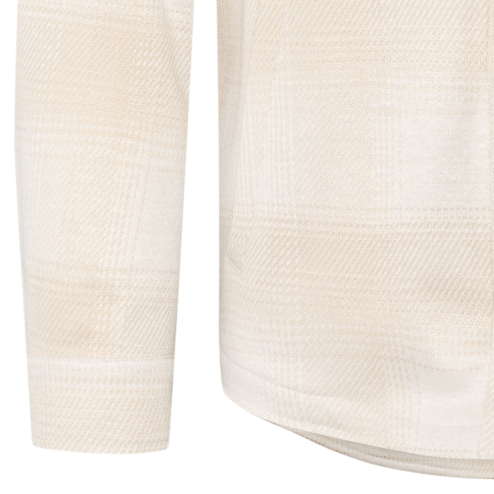 Overshirt - Lys beige rutet