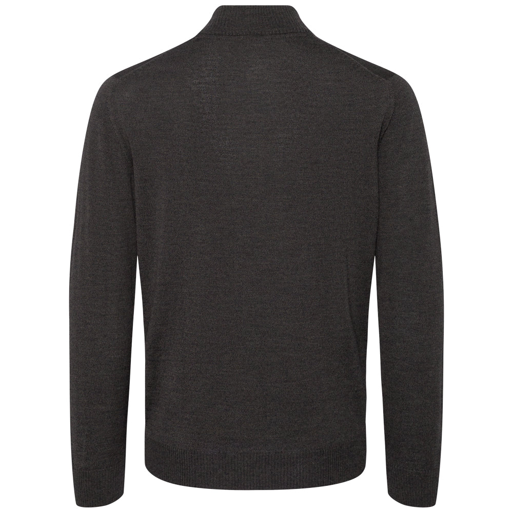 Half zip - Mørk brun