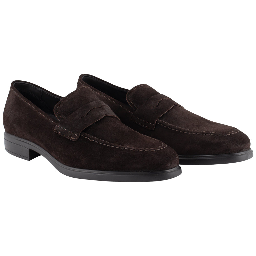 Loafer - Mørk brun semsket