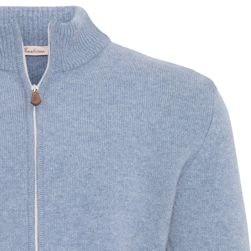 Full zip - Lys blå