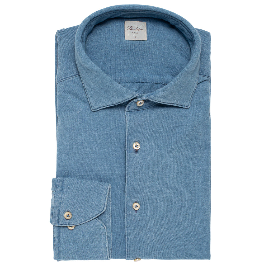 Jerseyskjorte - Slimline - Denim