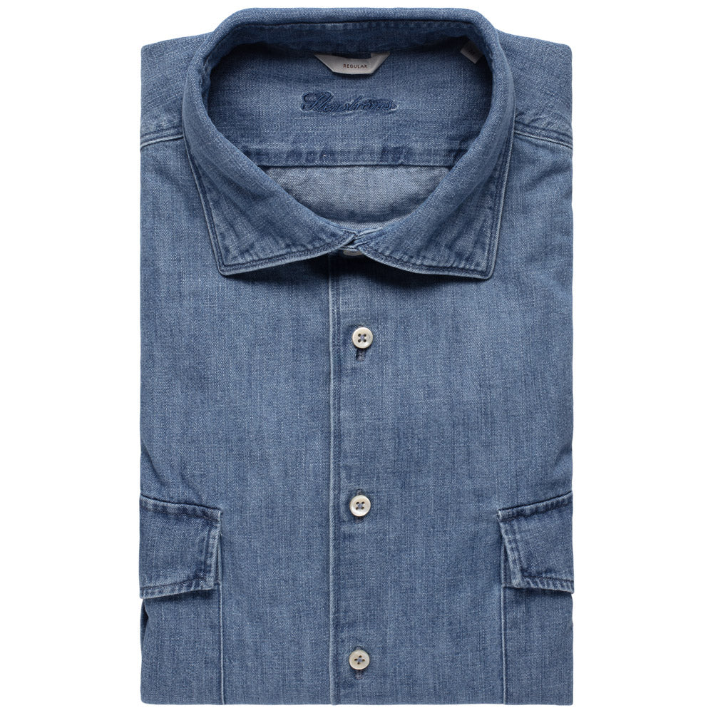 Skjorte - Regular - Denim m/lommer